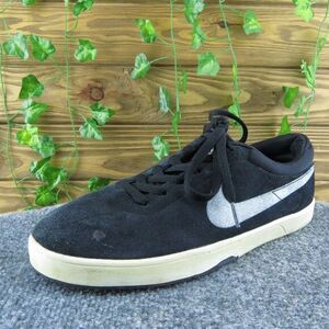 Nike‎ Eric Koston Skateboarding Men Sneaker Shoes Black Leather Lace Up Size 9